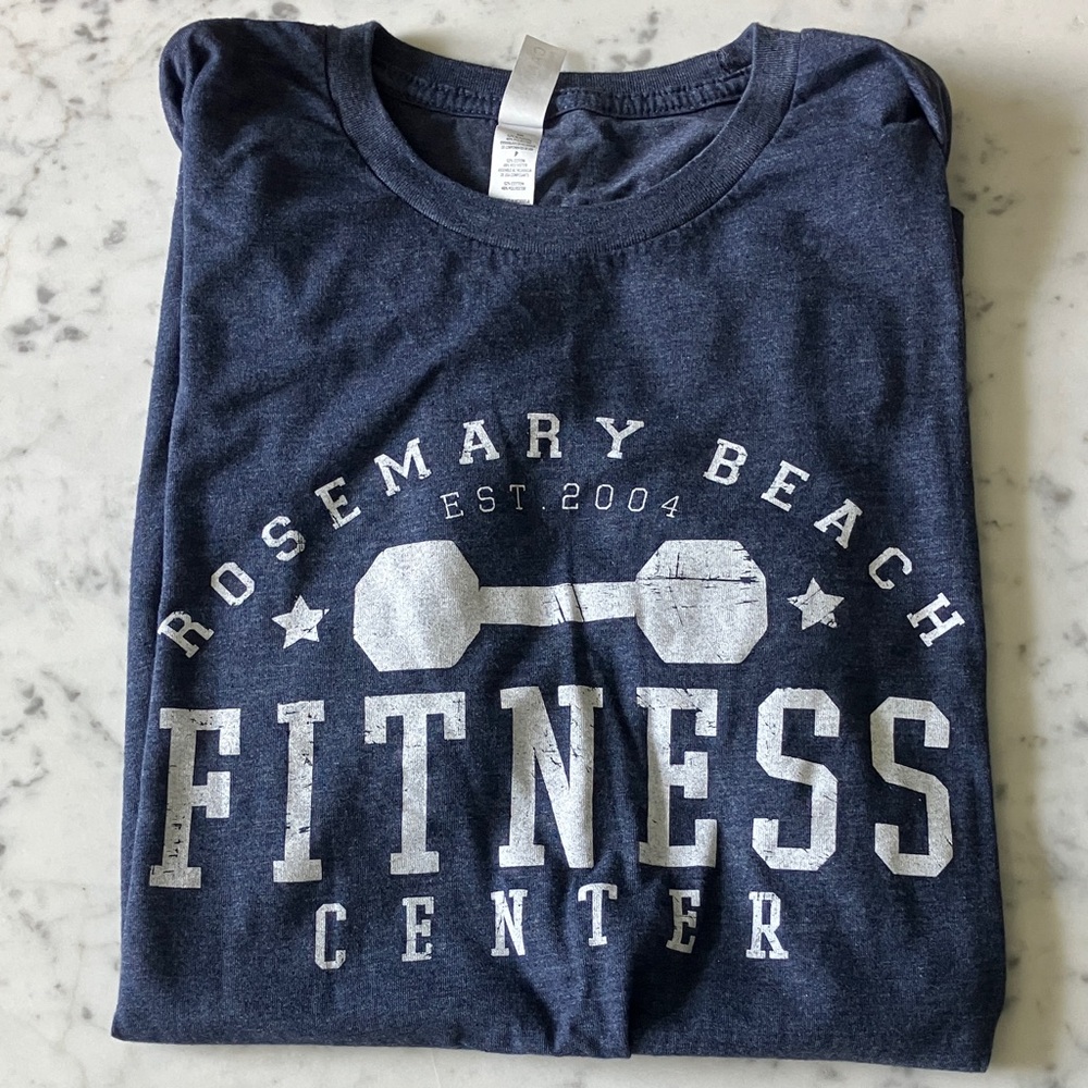 Rosemary Beach Fitness Center Navy Graphic Tee